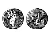 Coin of Aretas (K of Nabatheans)